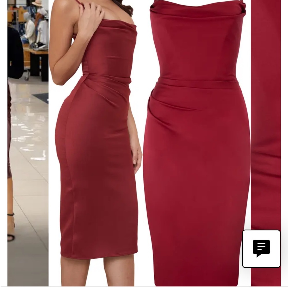 NWT satin midi dress